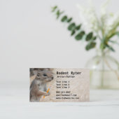 Eichhörnchen-Verfasser-Visitenkarte-Schablone Visitenkarte (Stehend Vorderseite)