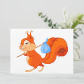 Eichhörnchen Verlassend Zuhause-Einladungen Einladung (Stehend Vorderseite)