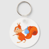 Eichhörnchen Verlassend Zuhause-Schlüsselanhänger Schlüsselanhänger (Vorderseite)
