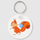 Eichhörnchen Verlassend Zuhause-Schlüsselanhänger Schlüsselanhänger (Rückseite)