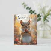 Eichhörnchen, verrückt nach dir feiertagskarte (Stehend Vorderseite)