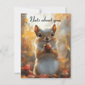 Eichhörnchen, verrückt nach dir feiertagskarte (Vorderseite)