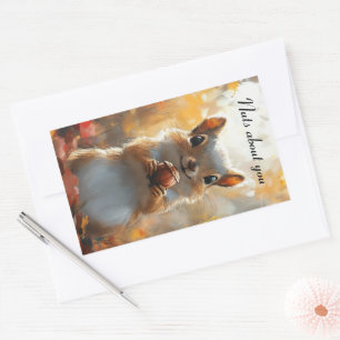 Eichhörnchen, verrückt nach dir rechteckiger aufkleber