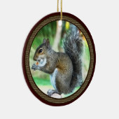 Eichhörnchen-Verzierungen umkreist durch Eicheln Keramik Ornament (Rechts)