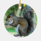 Eichhörnchen-Verzierungen umkreist durch Eicheln Keramik Ornament (Hinten)