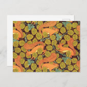 Eichhörnchen Vintage Wallpaper Postkarte (Vorne/Hinten)