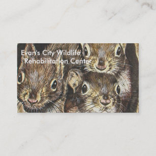 Eichhörnchen-Visitenkarte-Schablone Visitenkarte