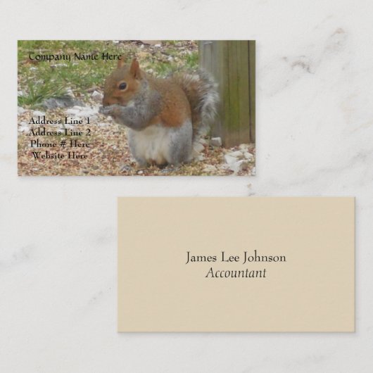 Eichhörnchen-Visitenkarten Visitenkarte (Vorne/Hinten)