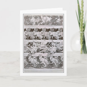 Eichhörnchen & Vögel des Jugendstils, Mucha Karte