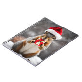 Eichhörnchen von Weihnachtsfocken mit Weihnachtsma Notizblock (Linke Seite)