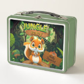 Eichhörnchen Wald Wildlife Forest Animal Lovers 🐿 Metall Brotdose (Vorderseite)