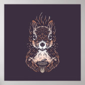 Eichhörnchen | Waldtierhörnchenmauer Print Poster (Vorne)