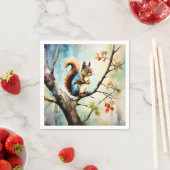 Eichhörnchen Wasserfarbe Natur Serviette (Beispiel)