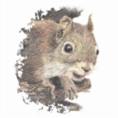 Eichhörnchen Wasserfarbe Tierart Aufkleber (Vorderseite)