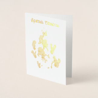 Eichhörnchen Weihnachten Folienkarte