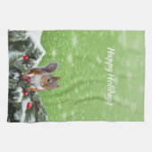 Eichhörnchen Weihnachten Geschirrtuch (Horizontal)