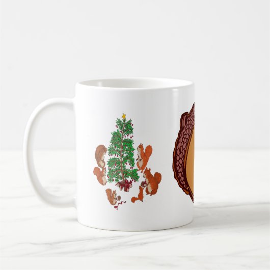 Eichhörnchen Weihnachten Kaffeetasse (Links)