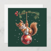 Eichhörnchen Weihnachten Winter Schneeflocke Winte (Vorne/Hinten)