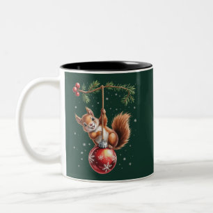 Eichhörnchen Weihnachten Winter Schneeflocke Winte Zweifarbige Tasse