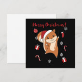 Eichhörnchen Weihnachten Wintertiere Einladung (Vorne/Hinten)