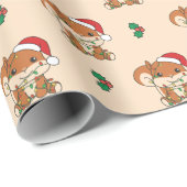 Eichhörnchen Weihnachten Wintertiere Feiertage Eic Geschenkpapier (Rolleneckpunkt)