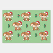Eichhörnchen Weihnachten Wintertiere Feiertage Eic Geschenkpapier Set (Vorderseite 3)