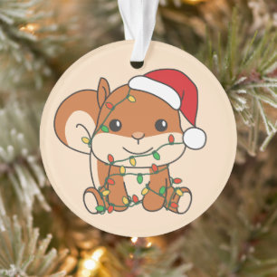 Eichhörnchen Weihnachten Wintertiere Feiertage Eic Ornament