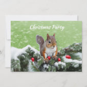 Eichhörnchen Weihnachts-Party Feiertag Einladung (Vorderseite)