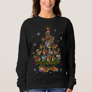 Eichhörnchen Weihnachtsbaum Lights Sweater Eichhör Sweatshirt