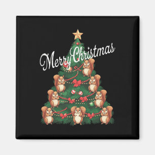 Eichhörnchen Weihnachtsbaum Magnet