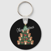 Eichhörnchen Weihnachtsbaum Schlüsselanhänger (Vorderseite)