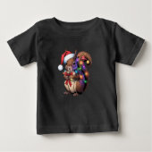 Eichhörnchen Weihnachtsbeleuchtung Weihnachtsliede Baby T-shirt (Vorderseite)
