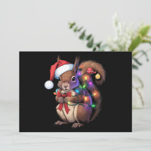 Eichhörnchen Weihnachtsbeleuchtung Weihnachtsliede Feiertagskarte