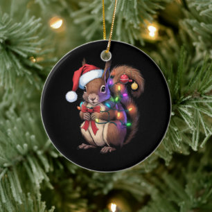 Eichhörnchen Weihnachtsbeleuchtung Weihnachtsliede Keramik Ornament
