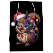 Eichhörnchen Weihnachtsbeleuchtung Weihnachtsliede Mittlere Geschenktüte (Vorderseite)