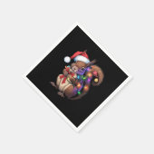 Eichhörnchen Weihnachtsbeleuchtung Weihnachtsliede Serviette (Ecke)