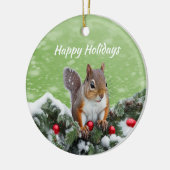 Eichhörnchen Weihnachtsfeiertage Ornament (Links)