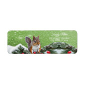 Eichhörnchen Weihnachtsfeiertage Rücksendeadresse (Vorne)