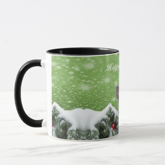 Eichhörnchen Weihnachtsfeiertage Tasse (Links)