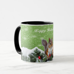 Eichhörnchen Weihnachtsfeiertage Tasse