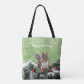 Eichhörnchen Weihnachtsfeiertagen Totbeutel Tasche (Rückseite)
