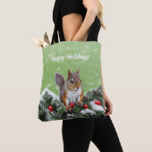 Eichhörnchen Weihnachtsfeiertagen Totbeutel Tasche (Von Nahem)