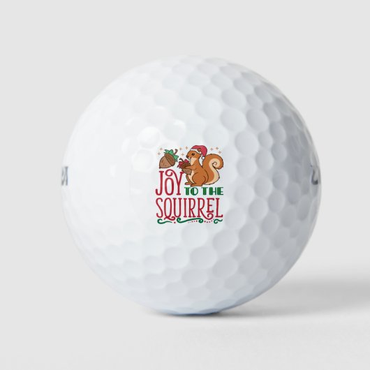 Eichhörnchen Weihnachtsfreude am Eichhörnchen Golfball (Vorderseite)