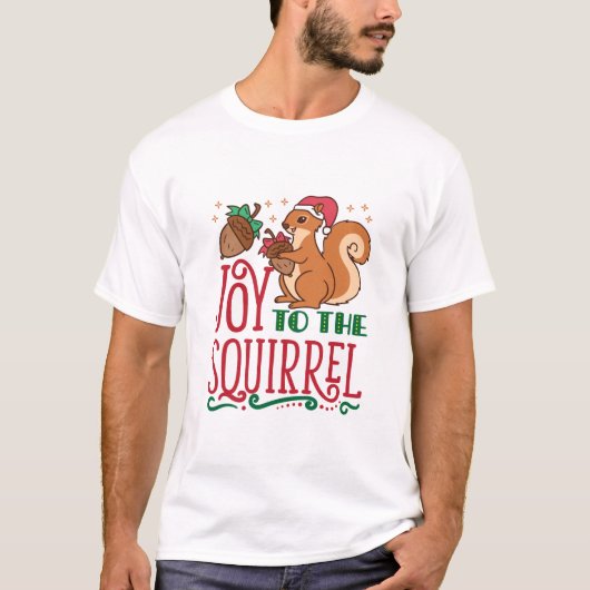 Eichhörnchen Weihnachtsfreude am Eichhörnchen T-Shirt (Vorderseite)
