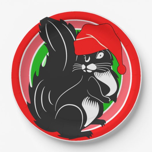 Eichhörnchen-Weihnachtsgeschenke Pappteller (Vorderseite)