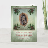 Eichhörnchen Weihnachtskarte Feiertagskarte (Vorderseite)