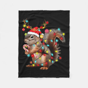 Eichhörnchen Weihnachtslicht Funny Xmas Eichhörnch Fleecedecke