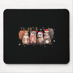 Eichhörnchen Weihnachtslichter Lustige Weihnachten Mousepad