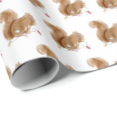 Eichhörnchen Weihnachtslichtpapier Geschenkpapier (Rolleneckpunkt)