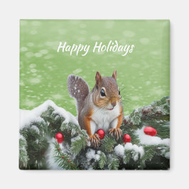 Eichhörnchen Weihnachtsmagnet Magnet